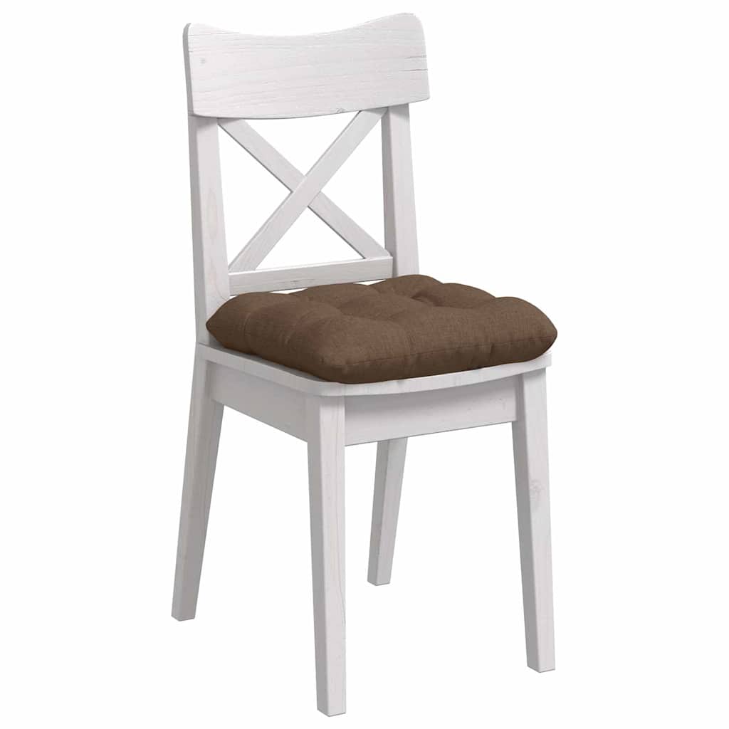VidaXL Sitzkissen 4 Stück braun 40 x 40 x 12 cm Stoff