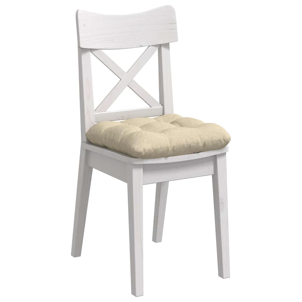 VidaXL Sitzkissen 4 Stück Creme 40 x 40 x 12 cm Stoff