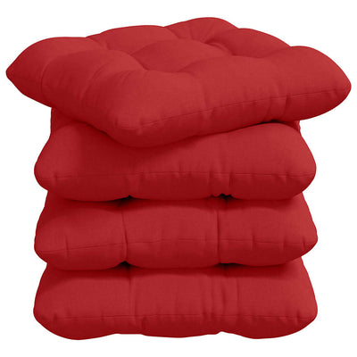 VidaXL Sitzkissen 4 Stück rot 40 x 40 x 12 cm Stoff
