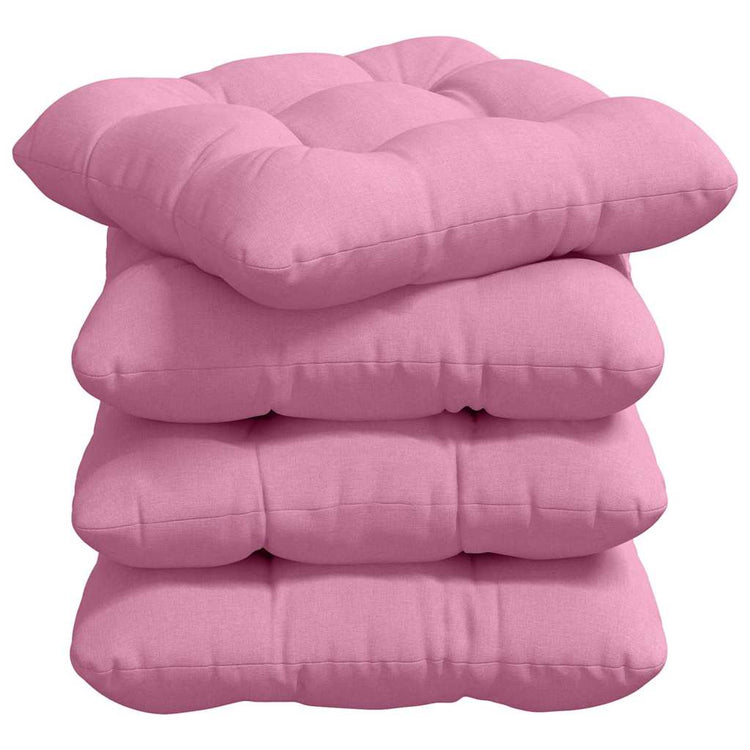 VidaXL Sitzkissen 4 Stück rosa 40 x 40 x 12 cm Stoff