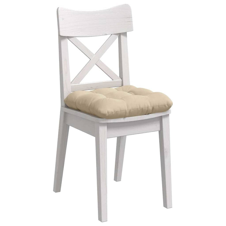 VidaXL Sitzkissen 4 Stück Creme 40 x 40 cm Mikrofaserstoff