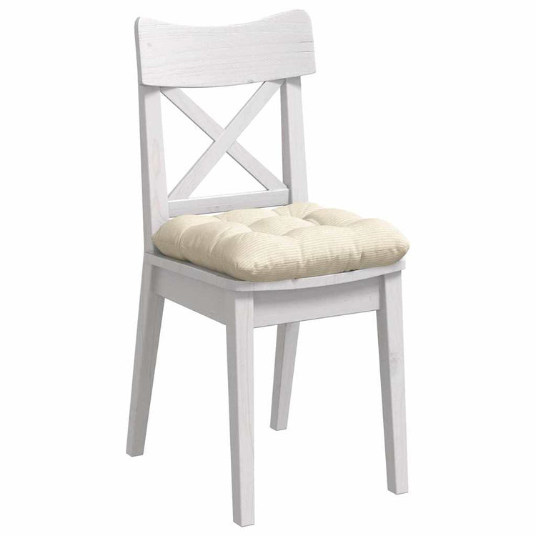 VidaXL Sitzkissen 4 Stück Creme 40 x 40 cm Baumwollstoff