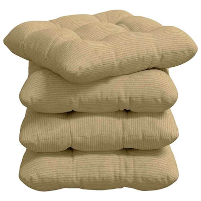 VidaXL Sitzkissen 4 Stück grau grün 40 x 40 cm Baumwollstoff