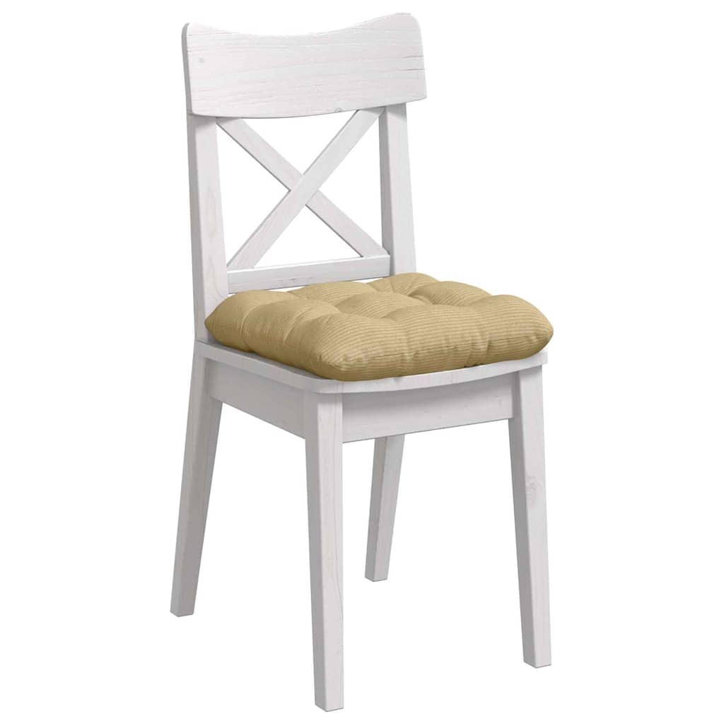 VidaXL Sitzkissen 4 Stück grau grün 40 x 40 cm Baumwollstoff