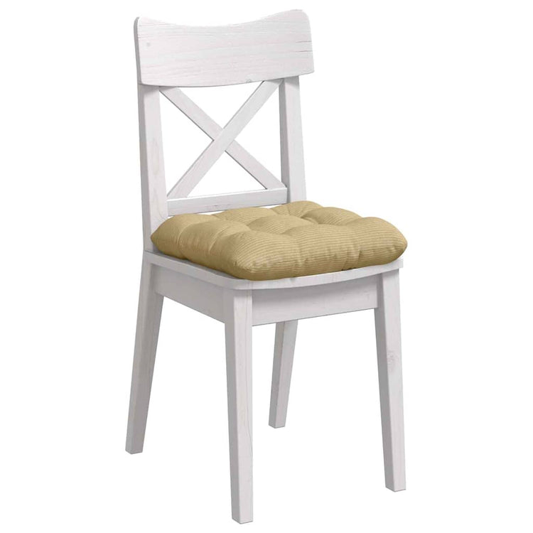 VidaXL Sitzkissen 4 Stück grau grün 40 x 40 cm Baumwollstoff