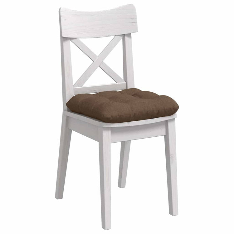 VidaXL Sitzkissen 4 Stück braun 45 x 45 x 12 cm Stoff