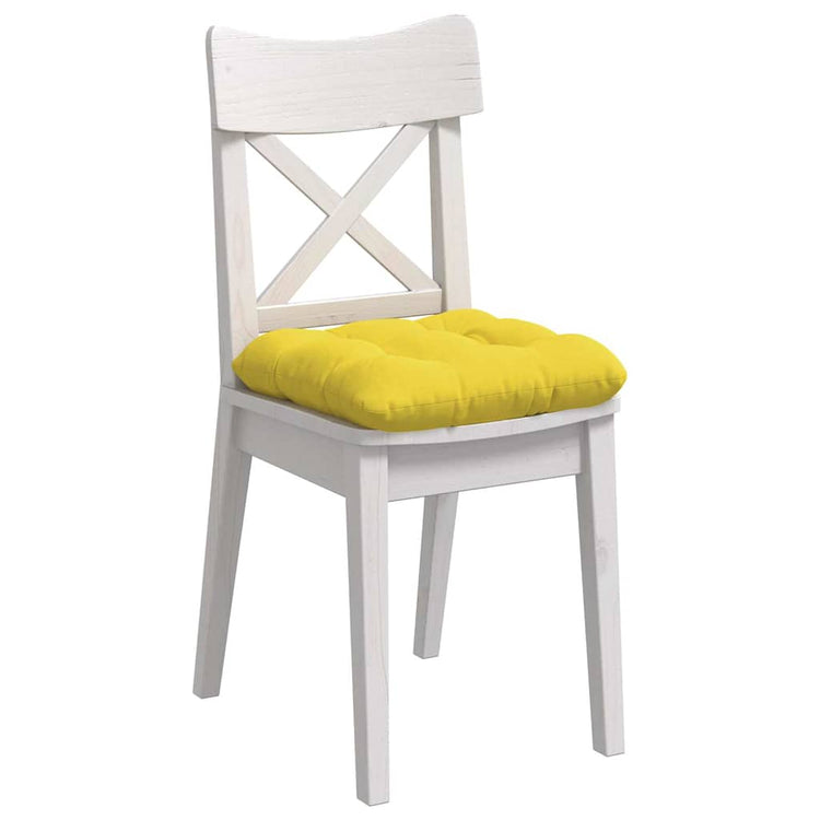 Vidaxl Sitzkissen 4 Stück hellgelb 45 x 45 x 12 cm Stoff