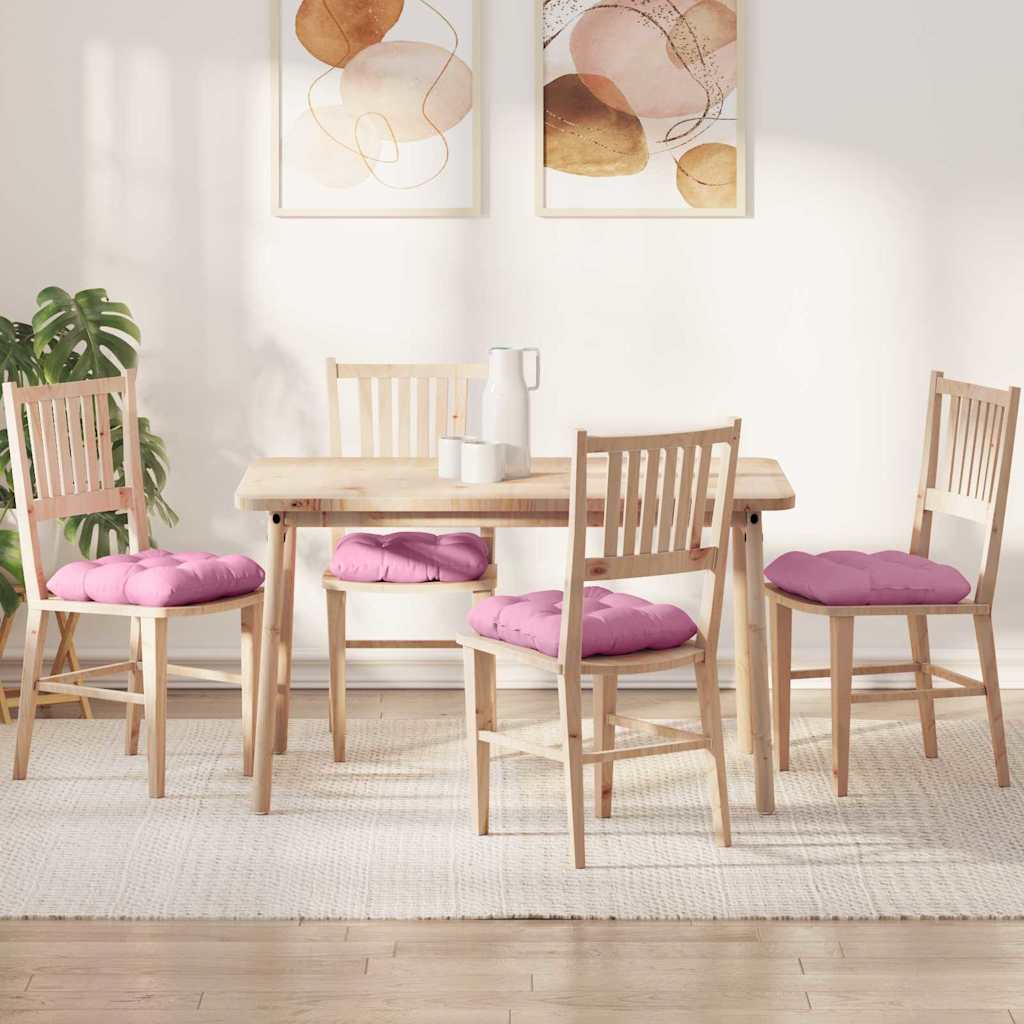 VidaXL Sitzkissen 4 Stück rosa 45 x 45 x 12 cm Stoff