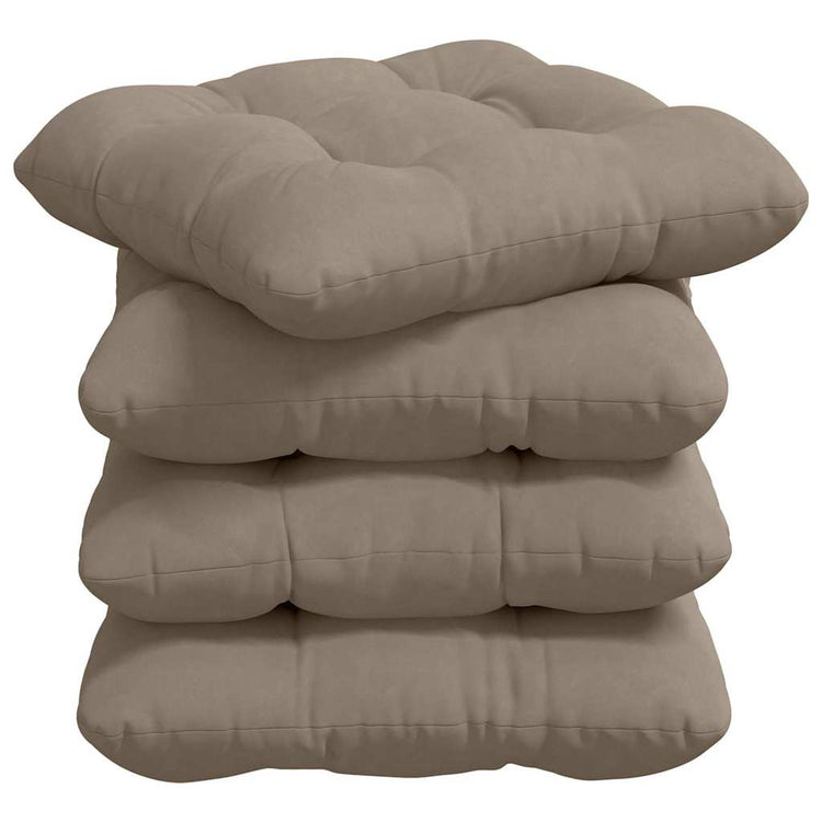 Vidaxx Sitzkissen 4 Stück Taupe 45 x 45 cm Mikrofaserstoff