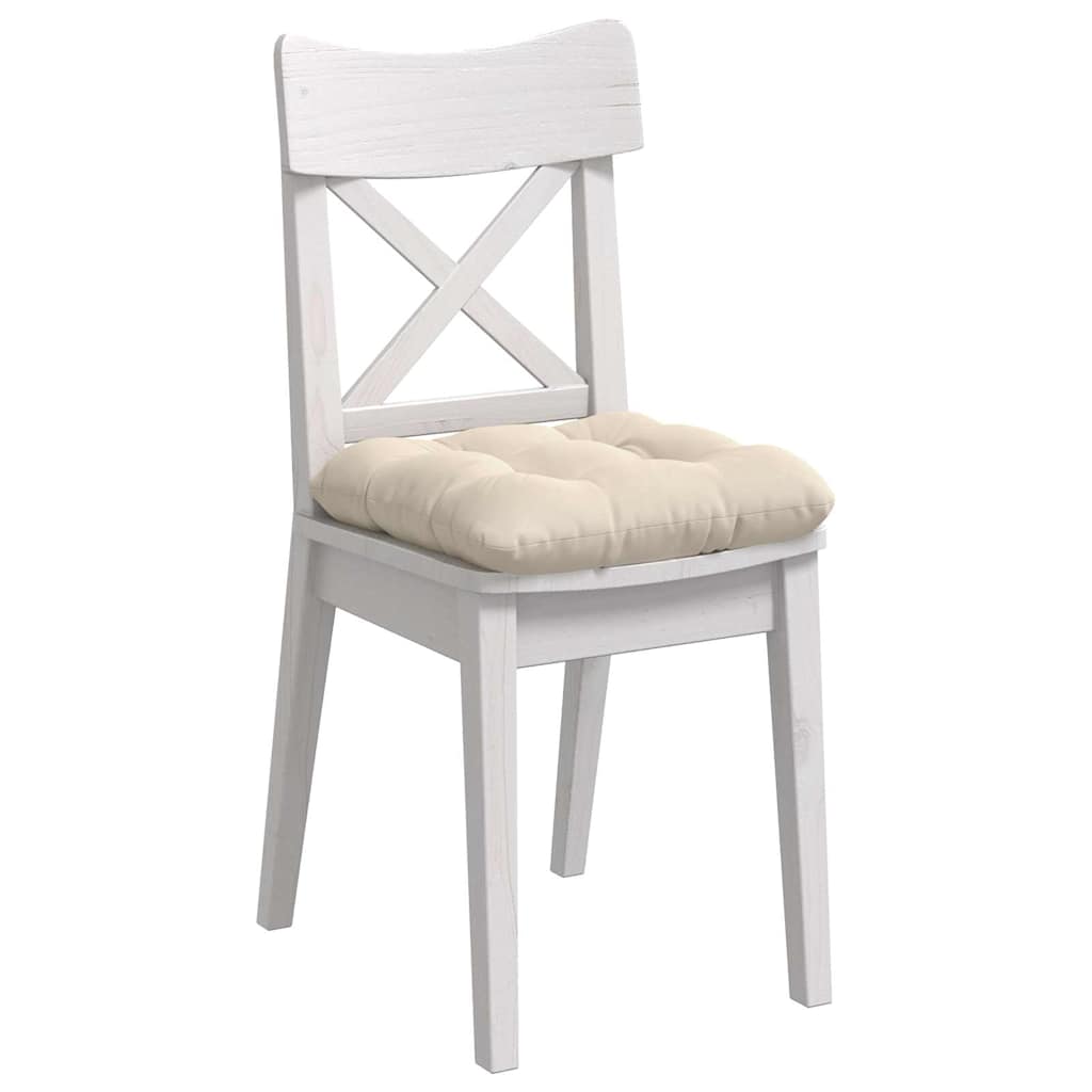 VidaXL Sitzkissen 4 Stück beige 45 x 45 cm Mikrofaserstoff