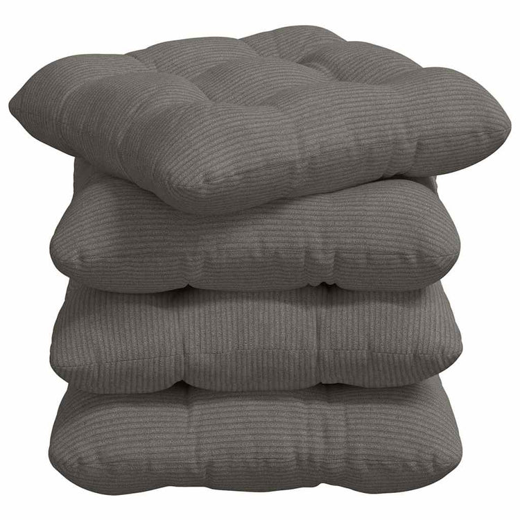 VidaXL Sitzkissen 4 Stück hellgrau 45 x 45 cm Baumwollstoff