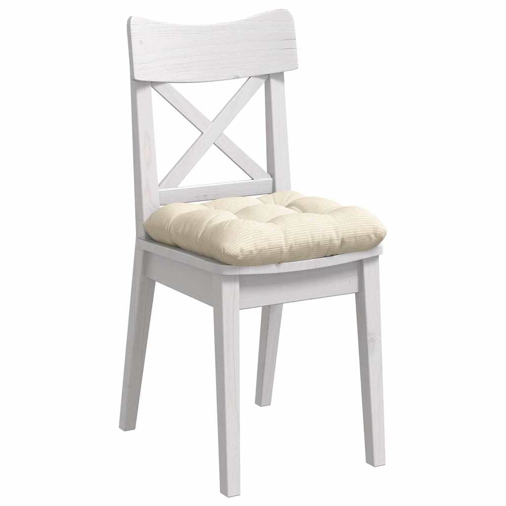 VidaXL Sitzkissen 4 Stück Creme 45 x 45 cm Baumwollstoff