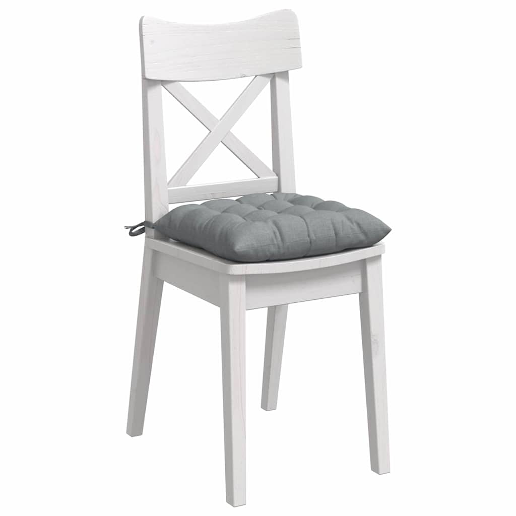 VidaXL Sitzkissen 4 Stück hellgrau 40 x 40 x 6 cm Stoff