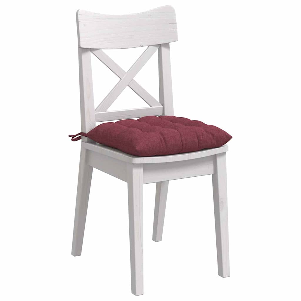 VidaXL Sitzkissen 4 Stück weinrot 40 x 40 x 6 cm Stoff