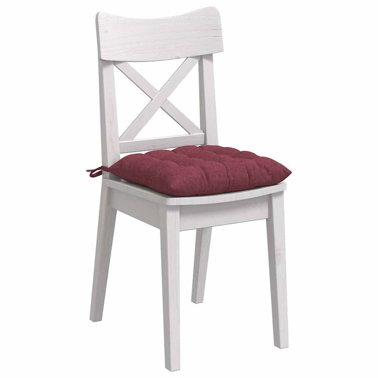 VidaXL Sitzkissen 4 Stück weinrot 40 x 40 x 6 cm Stoff