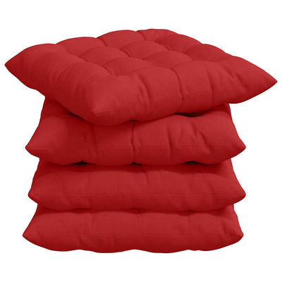 VidaXL Sitzkissen 4 Stück rot 40 x 40 x 6 cm Stoff