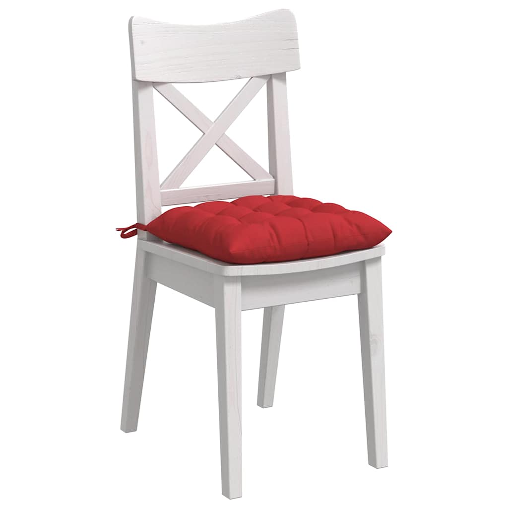 VidaXL Sitzkissen 4 Stück rot 40 x 40 x 6 cm Stoff
