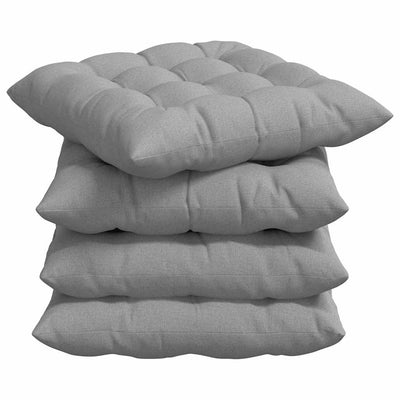 VidaXL Sitzkissen 4 Stück Wolkengrau 40 x 40 x 6 cm Stoff