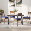 VidaXL Sitzkissen 4 Stück Jeansblau 40 x 40 x 6 cm Stoff