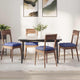 VidaXL Sitzkissen 4 Stück Jeansblau 40 x 40 x 6 cm Stoff