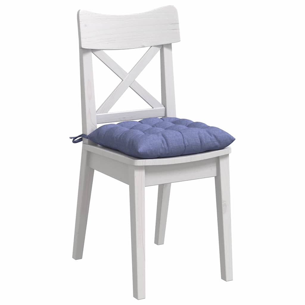 VidaXL Sitzkissen 4 Stück Jeansblau 40 x 40 x 6 cm Stoff