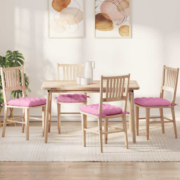 VidaXL Sitzkissen 4 Stück rosa 40 x 40 x 6 cm Stoff