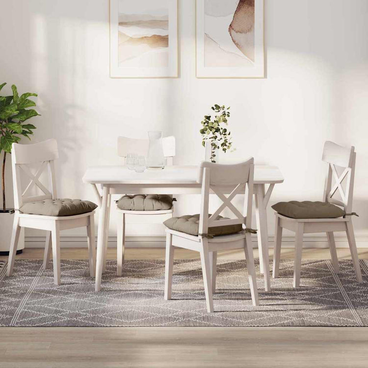 Vidaxx Sitzkissen 4 Stück Taupe 40 x 40 x 6 cm Mikrofaser