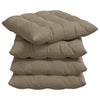 Vidaxx Sitzkissen 4 Stück Taupe 40 x 40 x 6 cm Mikrofaser
