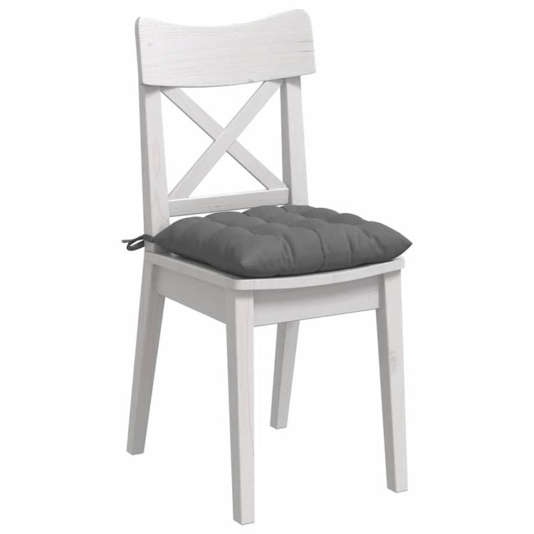 Vidaxx Sitzkissen 4 Stück dunkelgrau 40 x 40 x 6 cm Mikrofaser