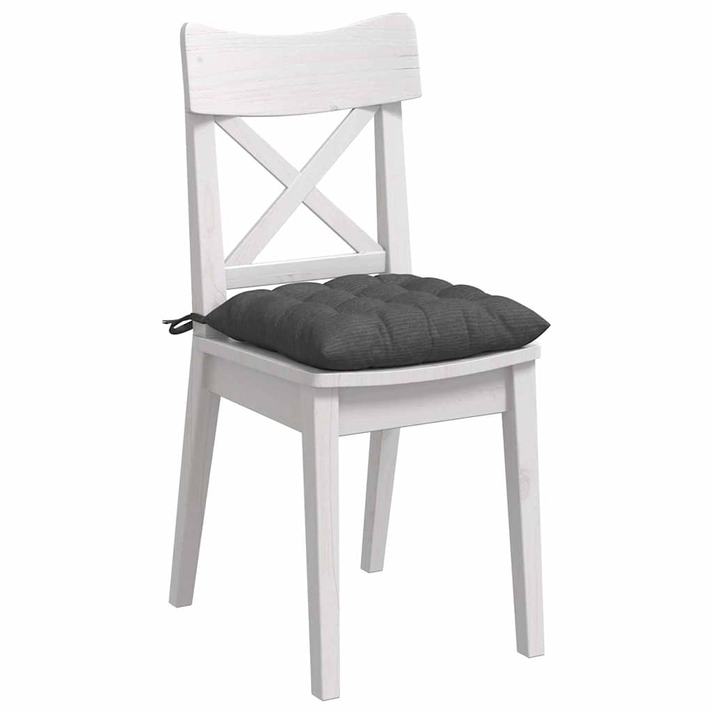 Vidaxx Sitzkissen 4 Stück dunkelgrau 40 x 40 x 6 cm Baumwollstoff