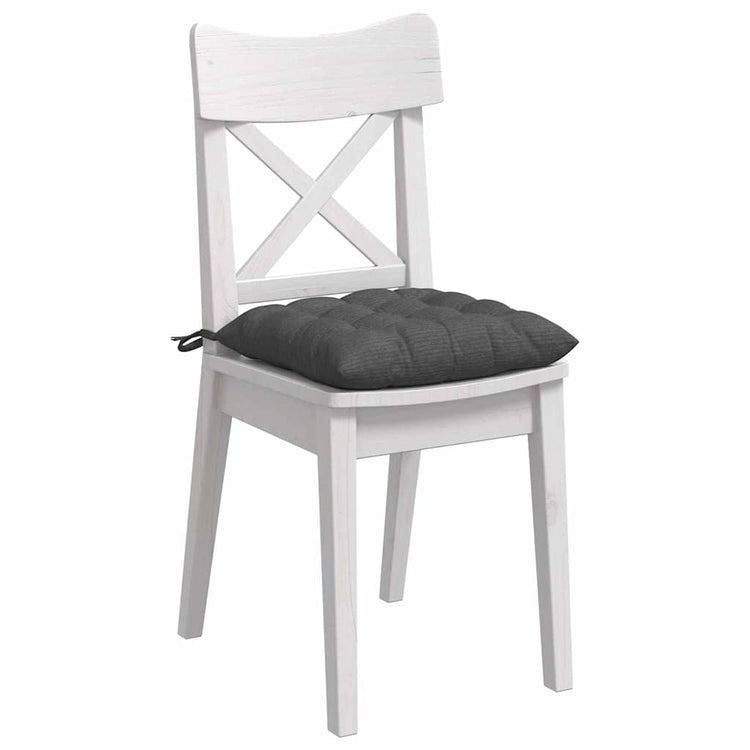 Vidaxx Sitzkissen 4 Stück dunkelgrau 40 x 40 x 6 cm Baumwollstoff