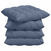 VidaXL Sitzkissen 4 Stück blau 40 x 40 x 6 cm Baumwollstoff