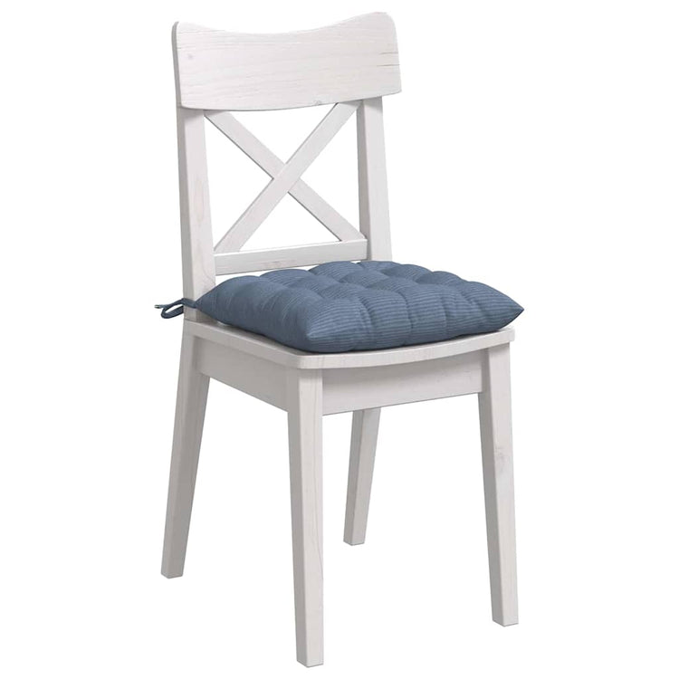 VidaXL Sitzkissen 4 Stück blau 40 x 40 x 6 cm Baumwollstoff