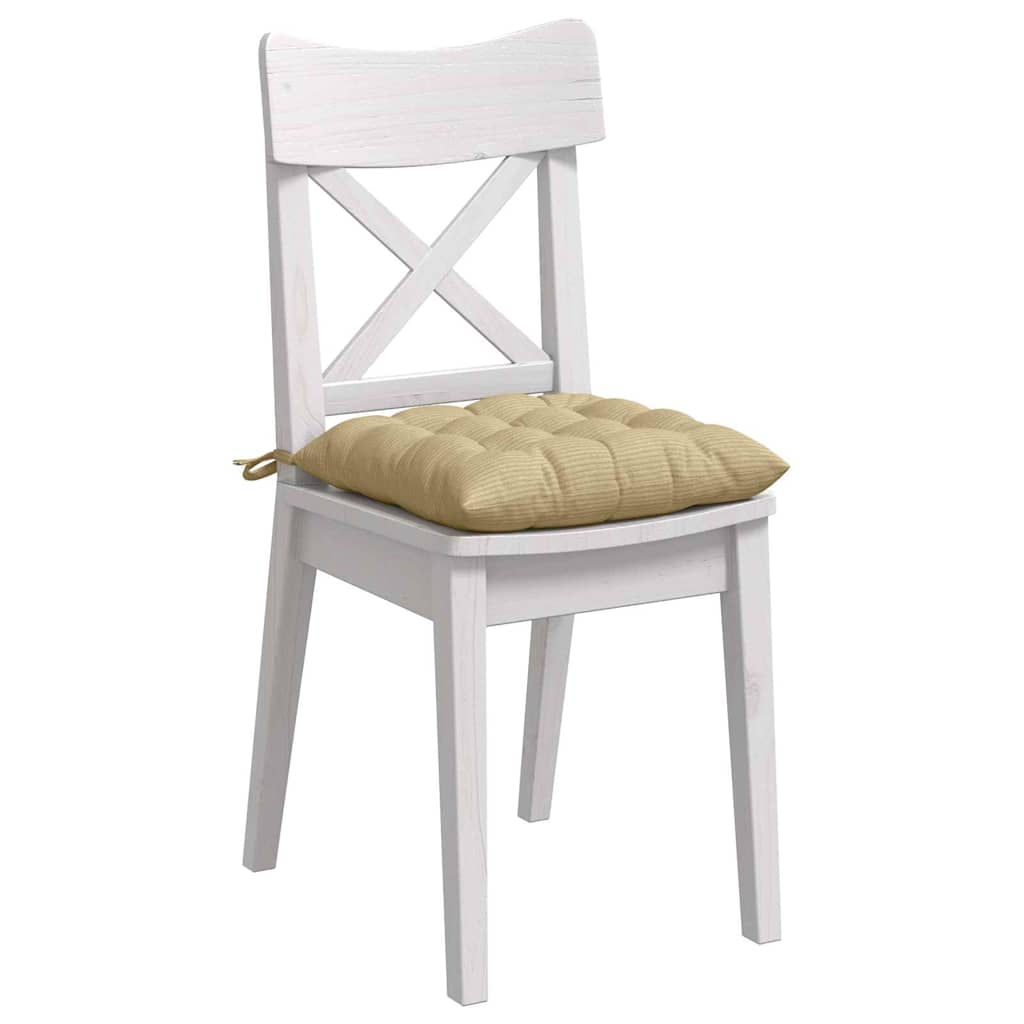 Vidaxx Sitzkissen 4 Stück grau grün 40 x 40 x 6 cm Baumwollstoff