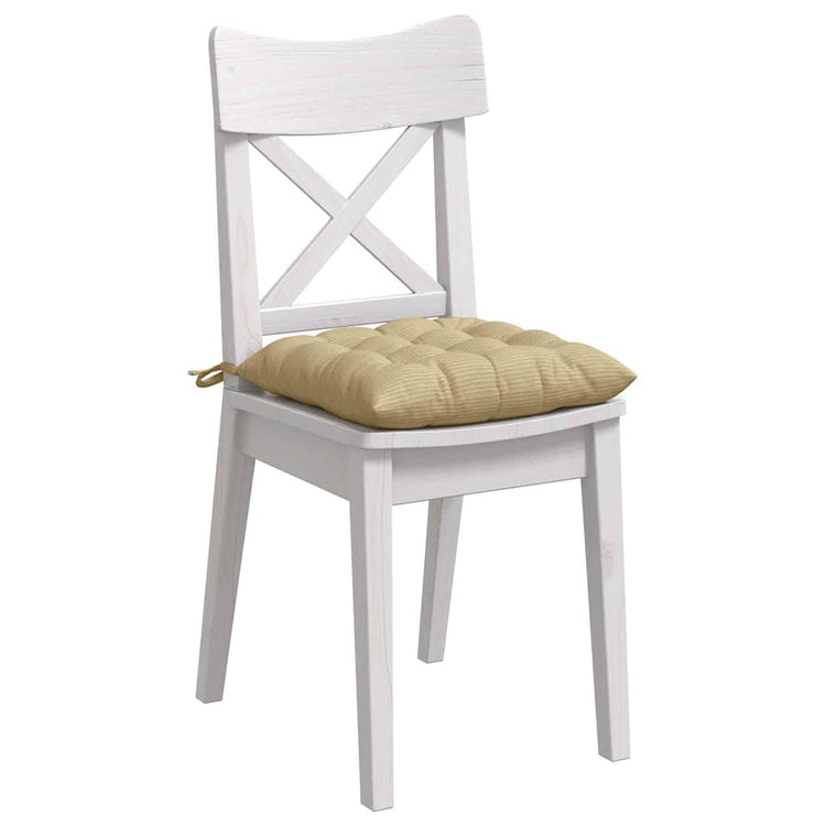 Vidaxx Sitzkissen 4 Stück grau grün 40 x 40 x 6 cm Baumwollstoff