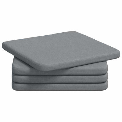 VidaXL Sitzkissen 4 Stück hellgrau 40 x 40 x 3 cm Stoff