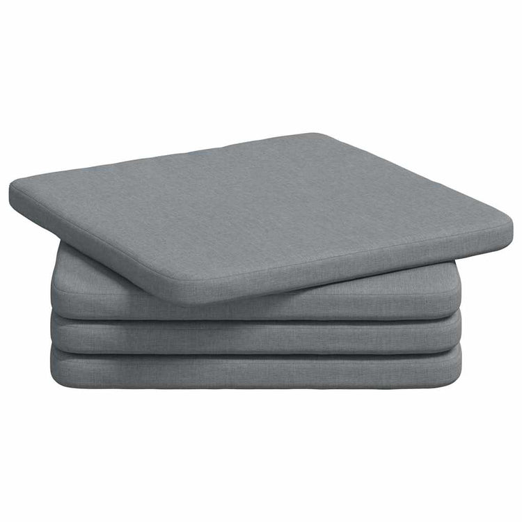 VidaXL Sitzkissen 4 Stück hellgrau 40 x 40 x 3 cm Stoff