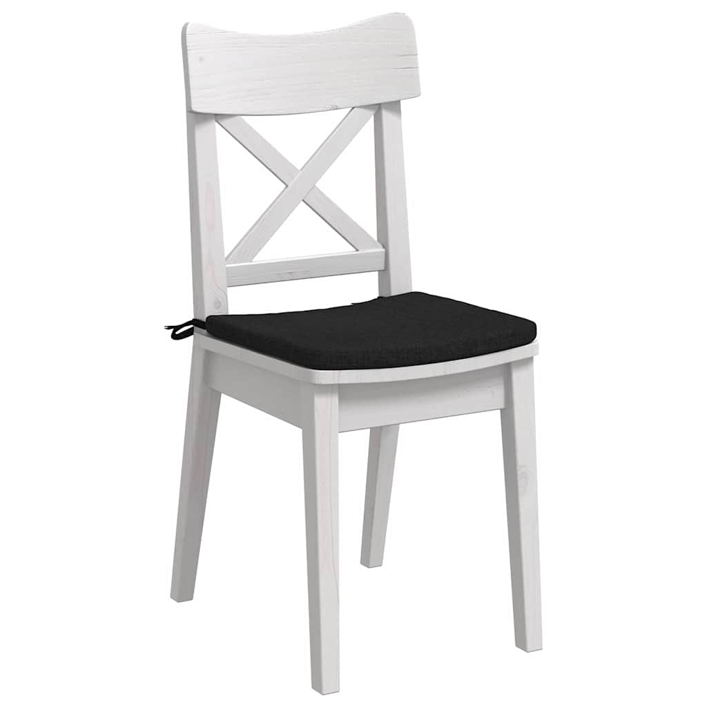 VidaXL Sitzkissen 4 Stück schwarz 40 x 40 x 3 cm Stoff