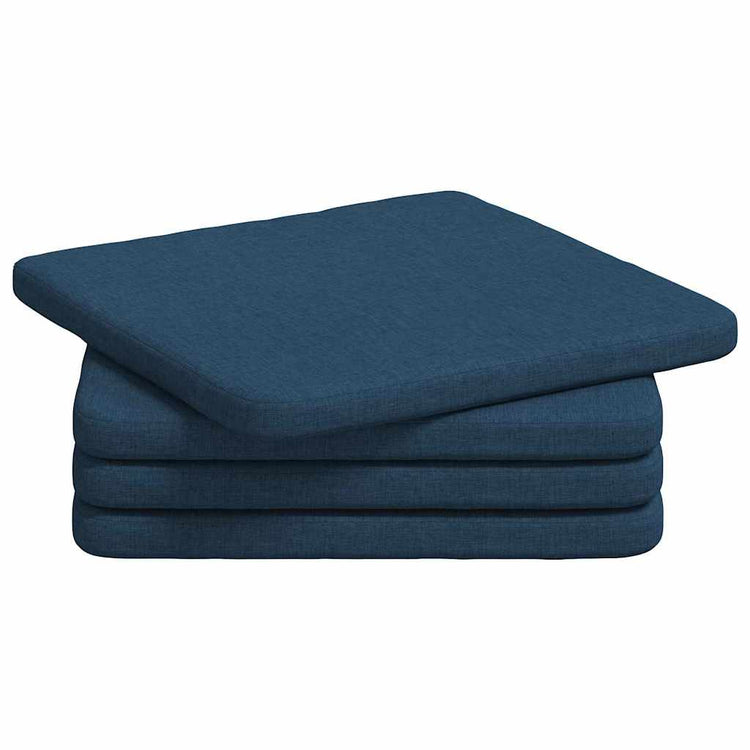 VidaXL Sitzkissen 4 Stück blau 40 x 40 x 3 cm Stoff