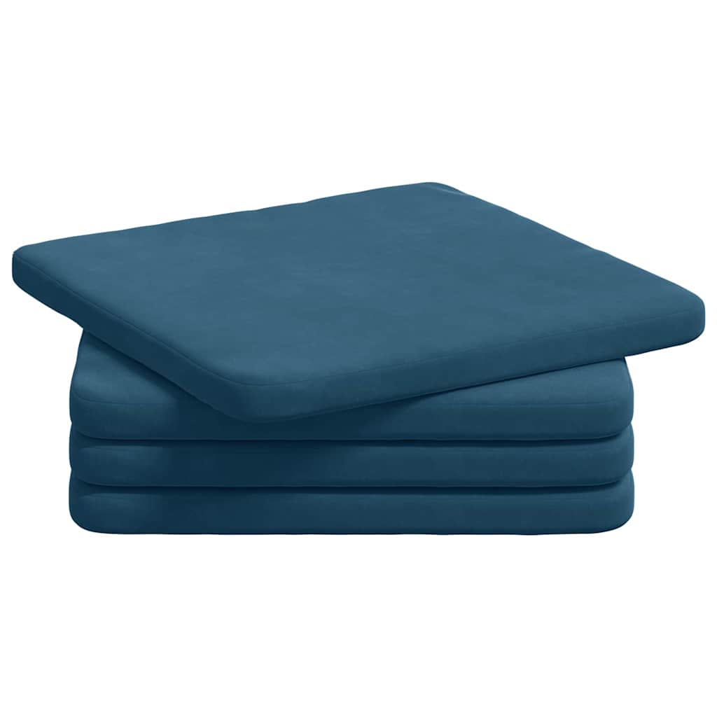 Vidaxx Sitzkissen 4 Stück blau 40 x 40 x 3 cm Samt