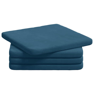 Vidaxx Sitzkissen 4 Stück blau 40 x 40 x 3 cm Samt
