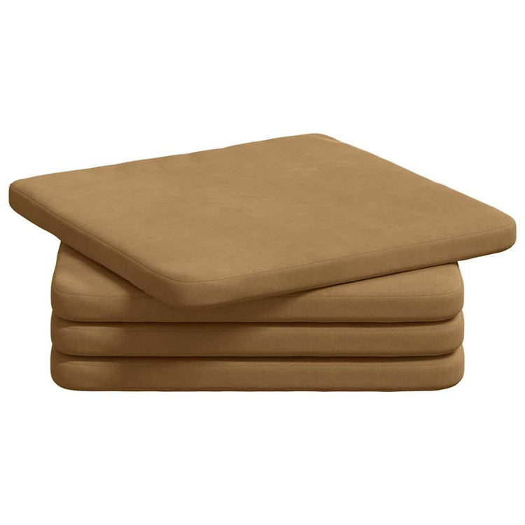 Vidaxx Sitzkissen 4 Stück braun 40 x 40 x 3 cm Samt