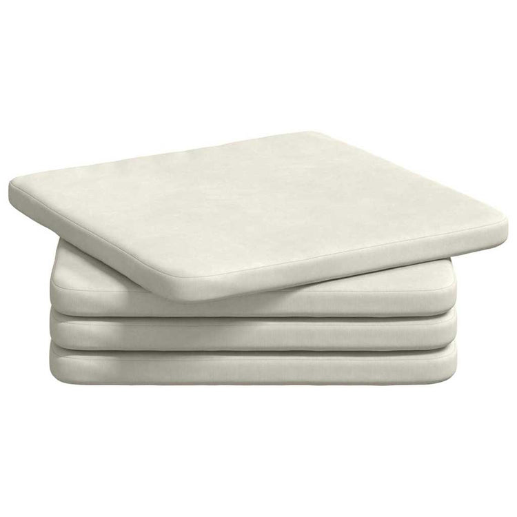 Vidaxx Sitzkissen 4 Stück Creme 40 x 40 x 3 cm Samt