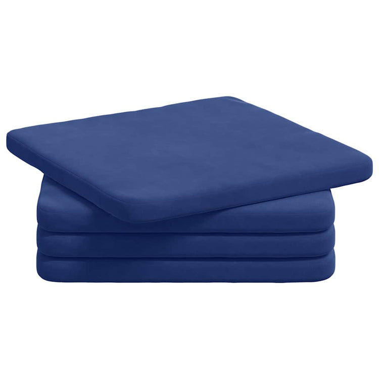Vidaxx Sitzkissen 4 Stück Polizeiblau 40 x 40 x 3 cm Samt