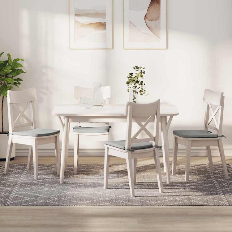 Vidaxx Sitzkissen 4 Stück hellgrau 40 x 40 x 3 cm Mikrofaserstoff