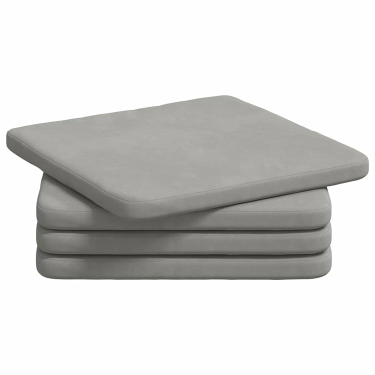 Vidaxx Sitzkissen 4 Stück hellgrau 40 x 40 x 3 cm Mikrofaserstoff