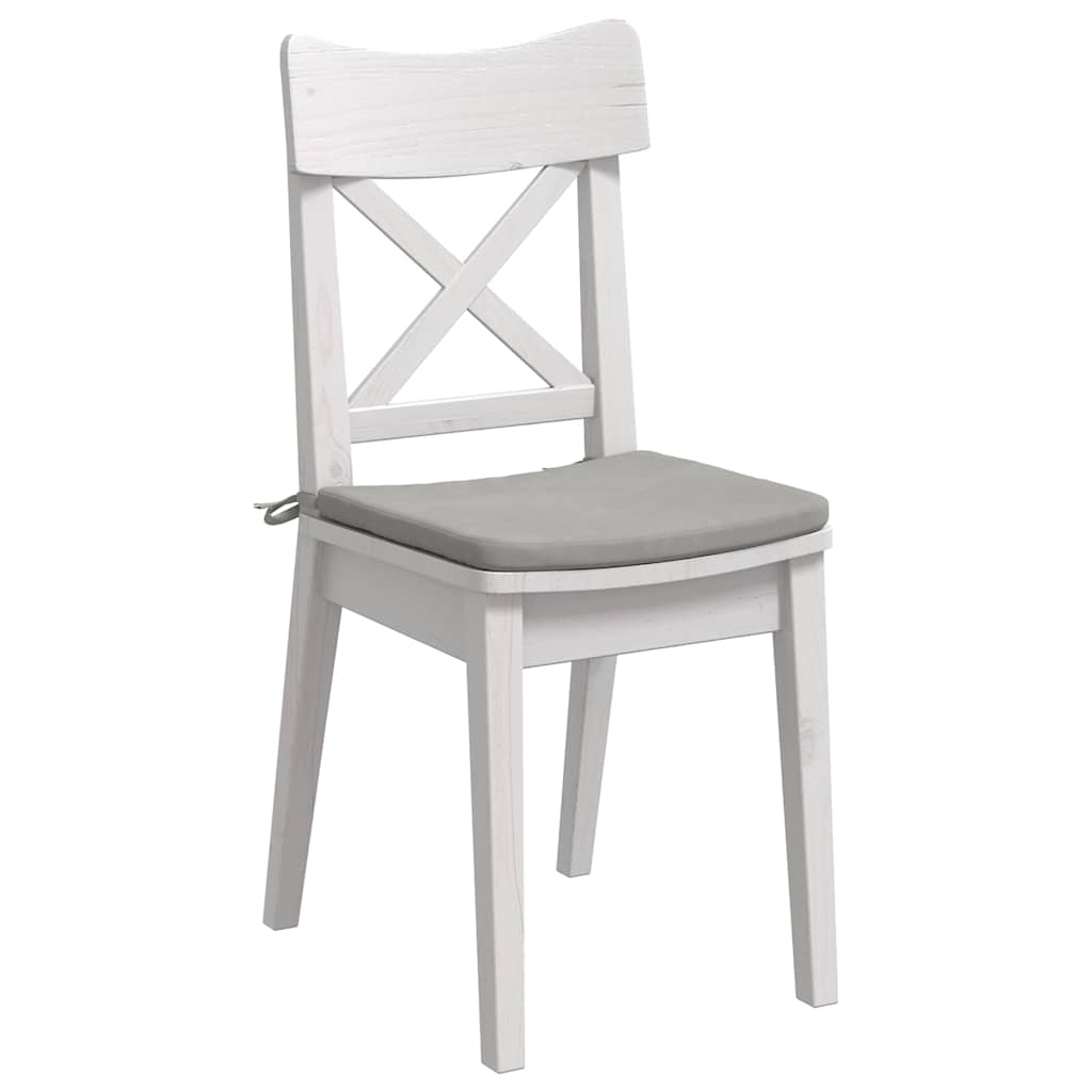 Vidaxx Sitzkissen 4 Stück hellgrau 40 x 40 x 3 cm Mikrofaserstoff
