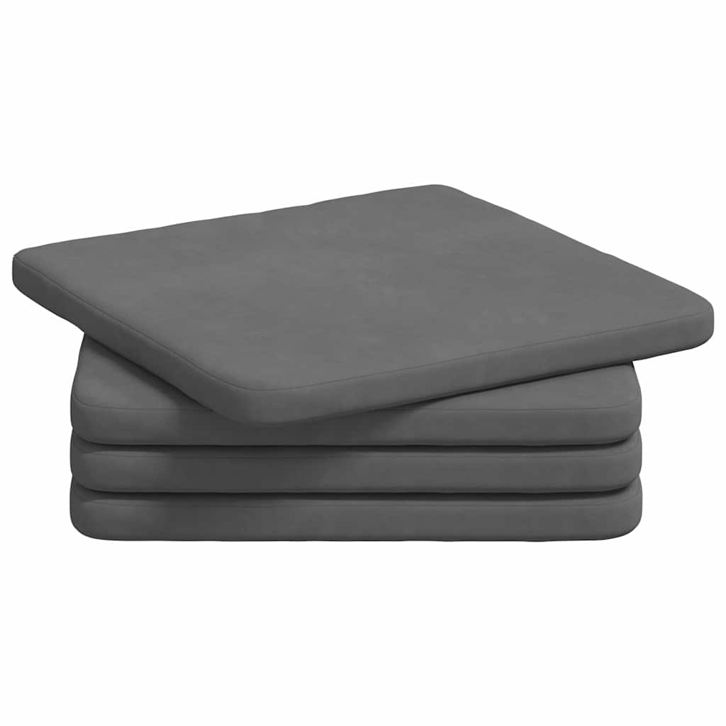VidaXL Sitzkissen 4 Stück dunkelgrau 40 x 40 x 3 cm Mikrofaserstoff