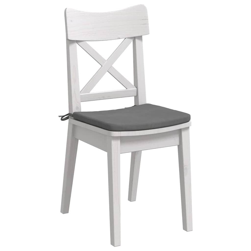 VidaXL Sitzkissen 4 Stück dunkelgrau 40 x 40 x 3 cm Mikrofaserstoff