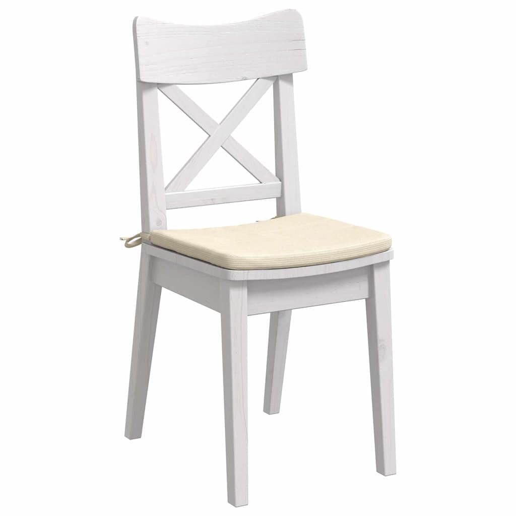 VidaXL Sitzkissen 4 Stück Creme 40 x 40 x 3 cm Baumwollstoff